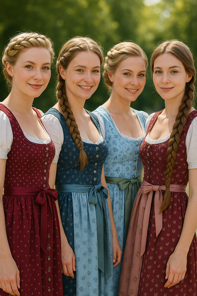 Oktoberfest Hairstyles with Dirndl