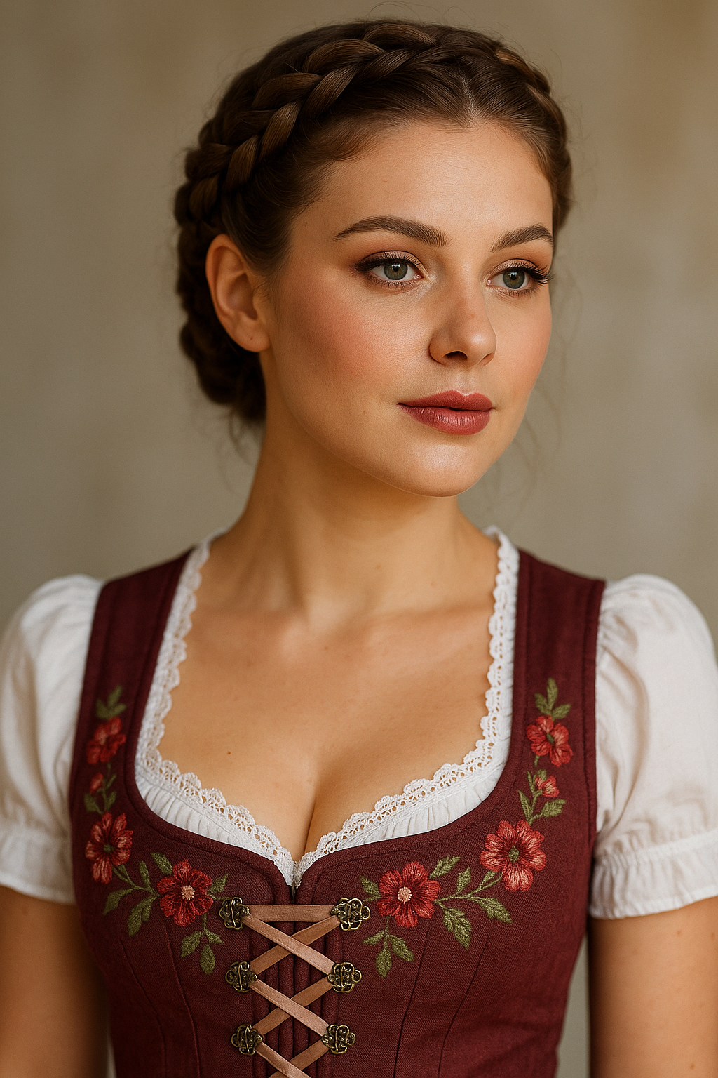 Makeup with dirndl