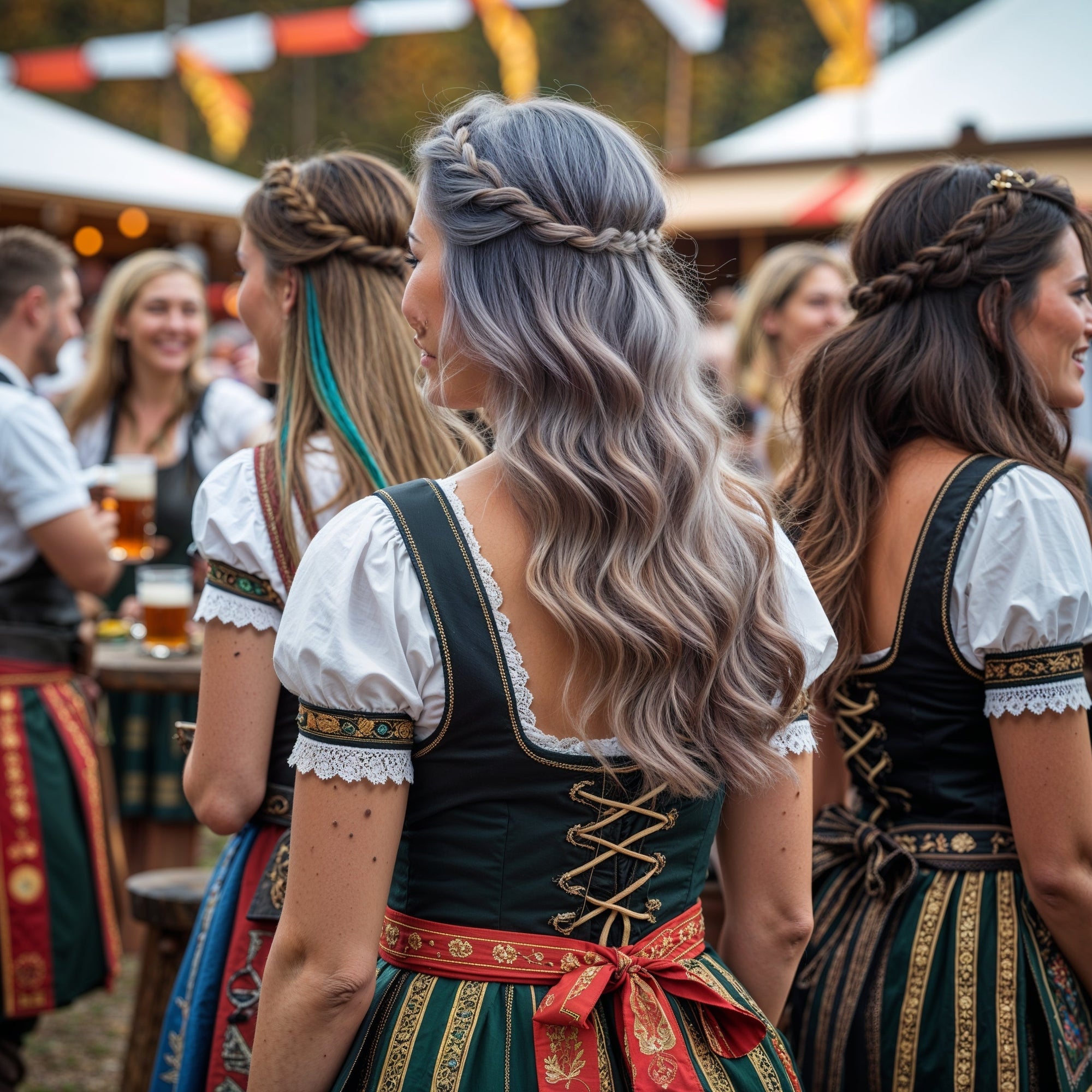 hair color trends with dirndl