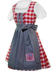 Wensky Midi Denim Dirndl Red Check - 56 EU