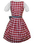 Wensky Midi Denim Dirndl Red Check - 56 EU
