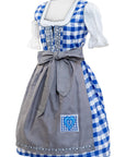 Wensky Midi Denim Dirndl Blue Check