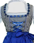 Satin Blue Checkered Dirndl