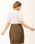Bavarian Suede Lederhosen Skirt