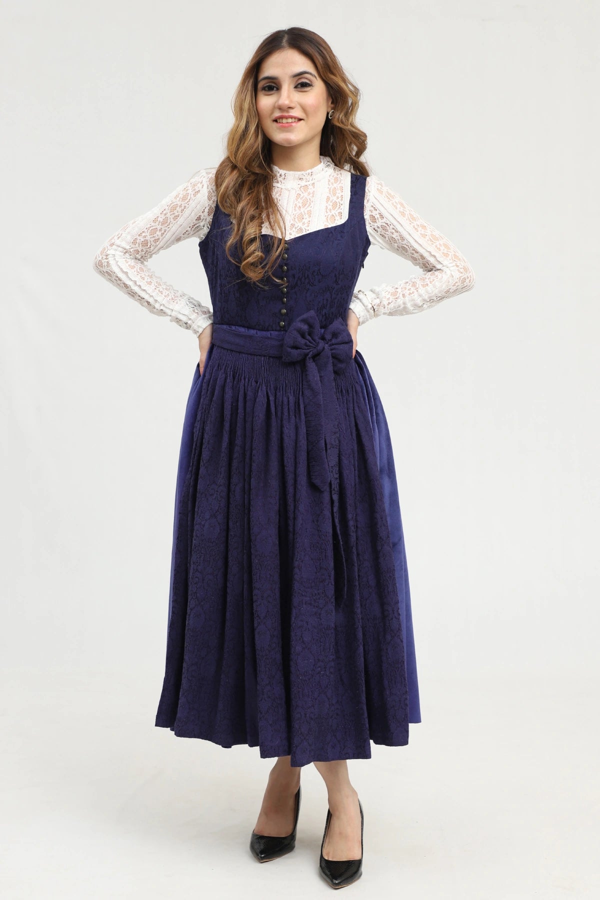 Twilight Charm Navy Blue Dirndl