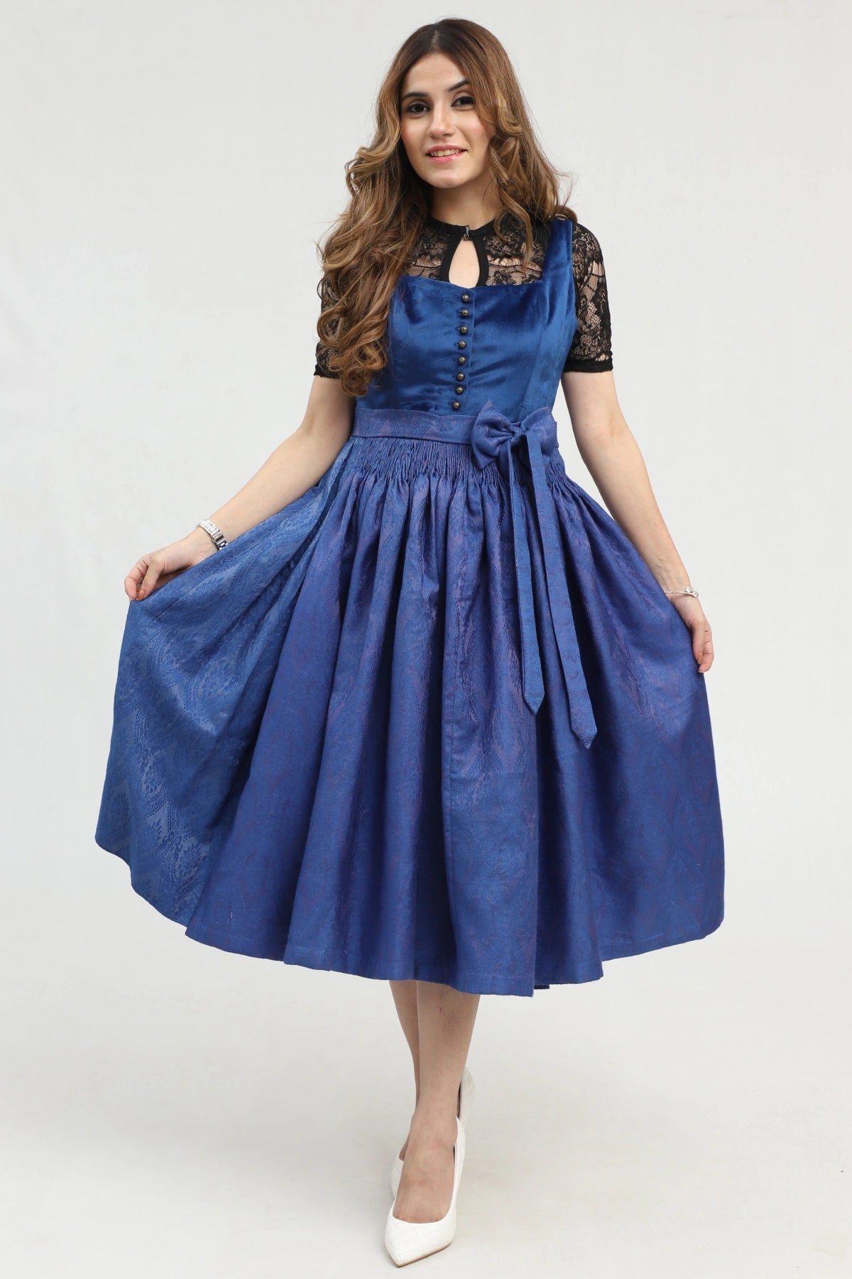 dirndl dress blue Berwin Long Dirndl