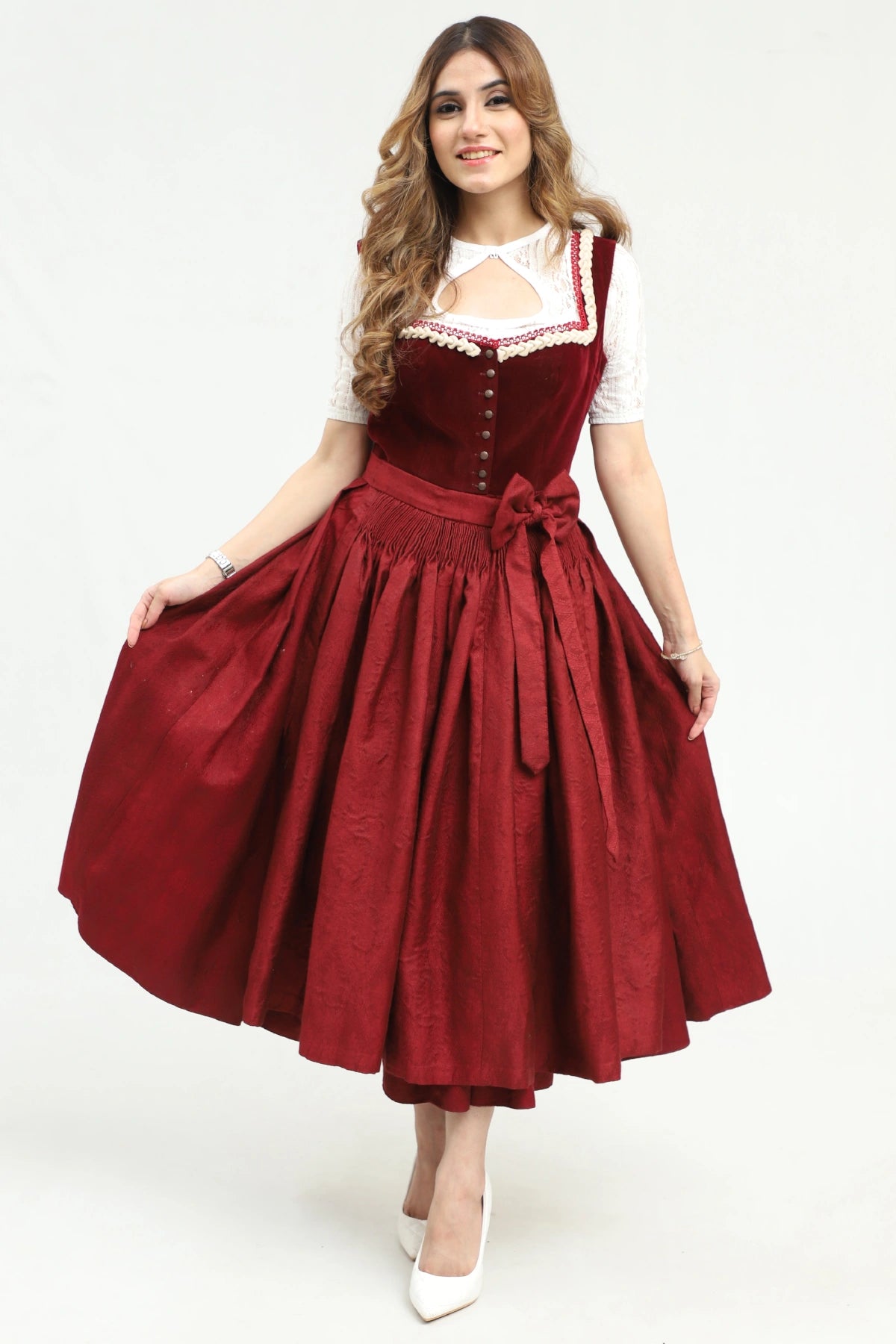 red dirndl dress Amazon.com: Dirndl Trachten Haus Red Short Bavarian Dirndl Dress Set For Traditional German Oktoberfest 2 XS : Clothing, Shoes & Jewelry
