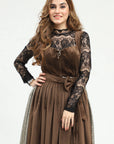 Brown Velvety Bavarian Dirndl