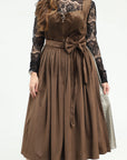 Brown Velvety Bavarian Dirndl