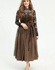 Brown Velvety Bavarian Dirndl