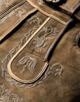 Authentic Brown Lederhosen with Understated Black Embroidery