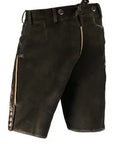 Faded Black Lederhosen Enhanced by Intricate Embroidery