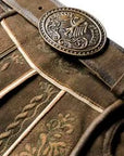 Light Brown Authentic Lederhosen with Fine Embroidery