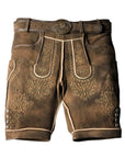 Light Brown Authentic Lederhosen with Fine Embroidery