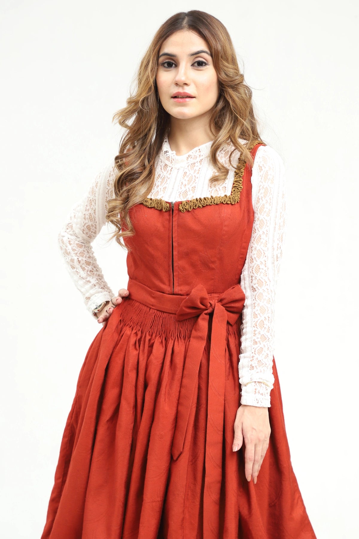 Bavarian Dirndl Fiery Scarlet