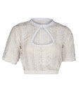 Fabulous White Dirndl Ribboned Blouse