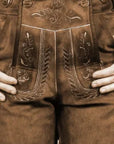 Knee Long Trachten Bundhosen Dark Brown
