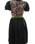 Curvy black and green German dirndl dress with apron