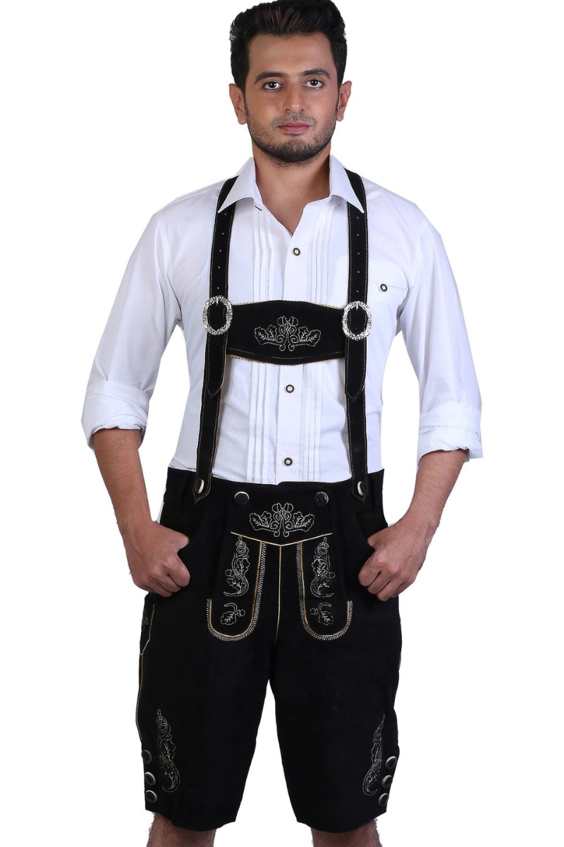 Bavarian Lederhosen Shaded Jet Black