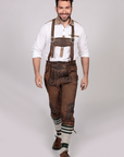 Knee Long Trachten Bundhosen Dark Brown