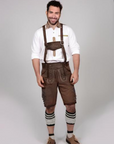 Dark Brown Lederhosen With Multiple Pockets