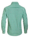 German Leather Shirt Checkered Pattern Shaded Green