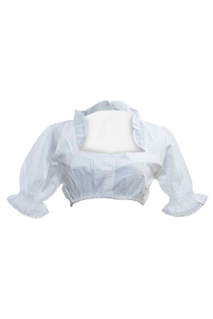 White cotton blouse for dirndl
