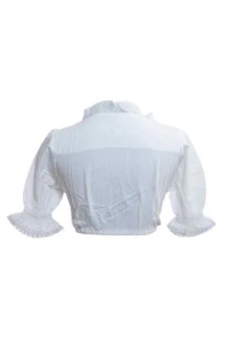 Plunging Cotton Dirndl Blouse