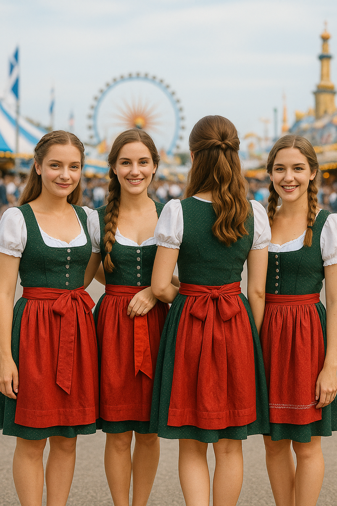 Trendy German Dirndl Apron Combinations