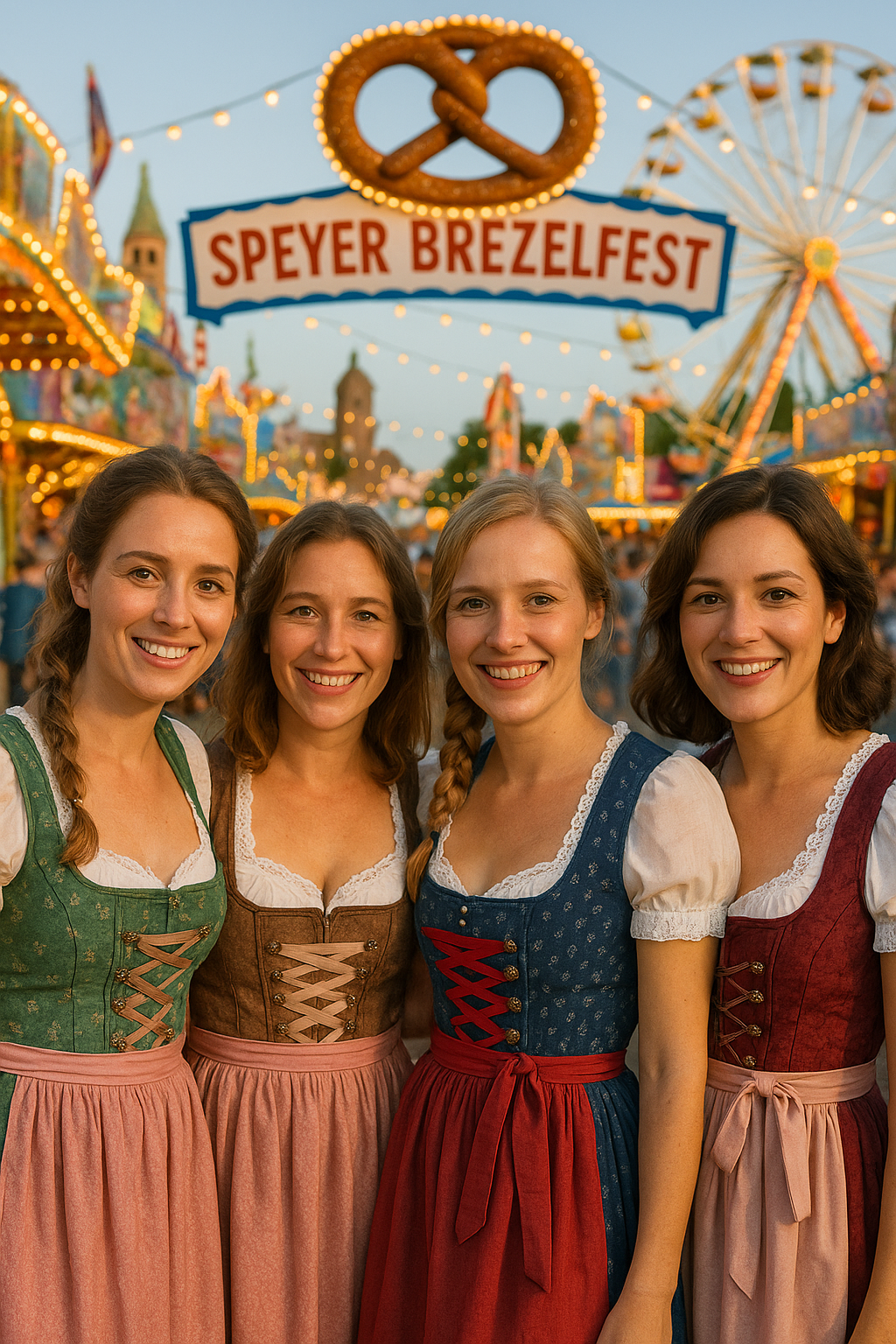 Wearing Dirndl to Speyer Brezelfest 