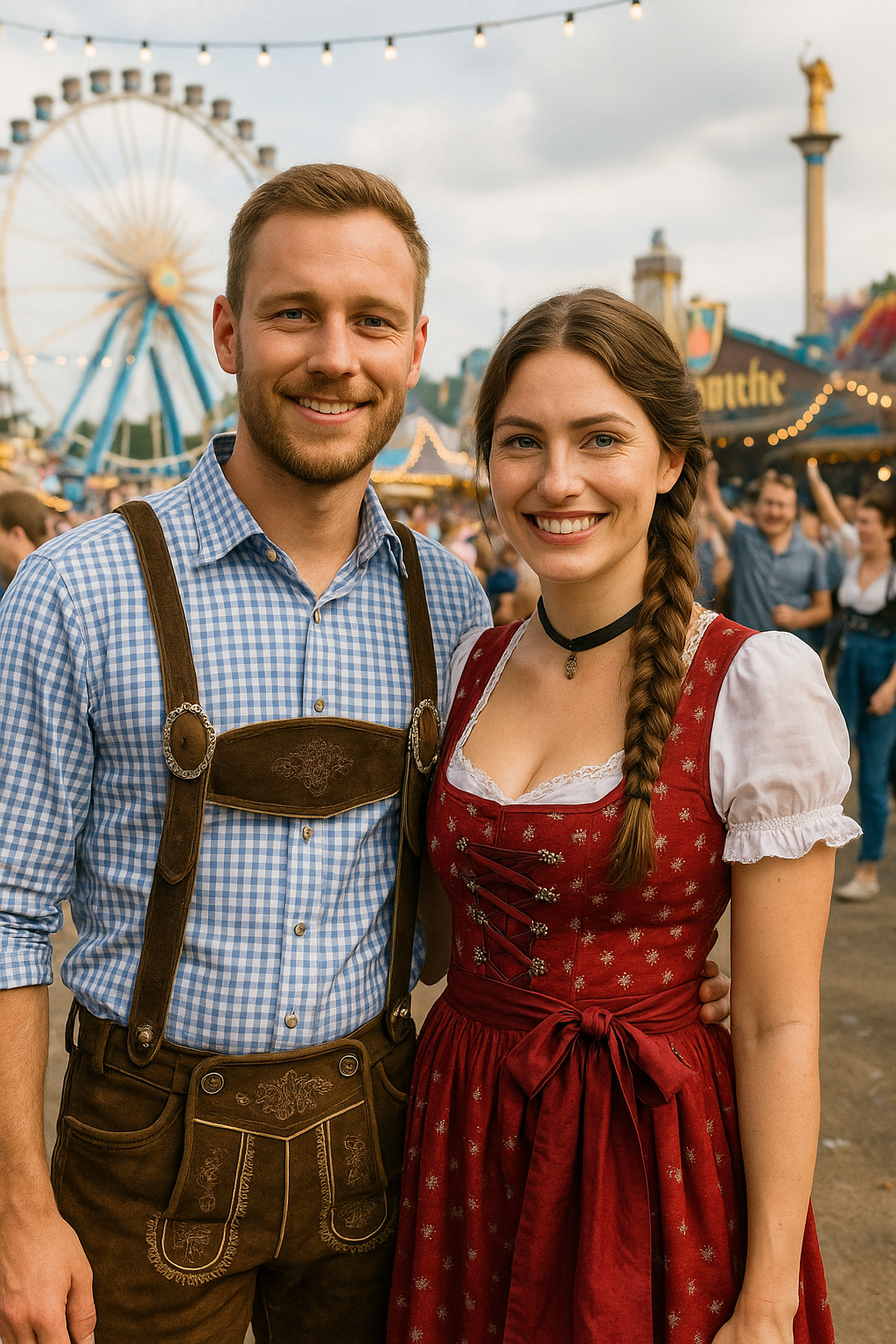 Wearing dirndl to Cannstatter Wasen
