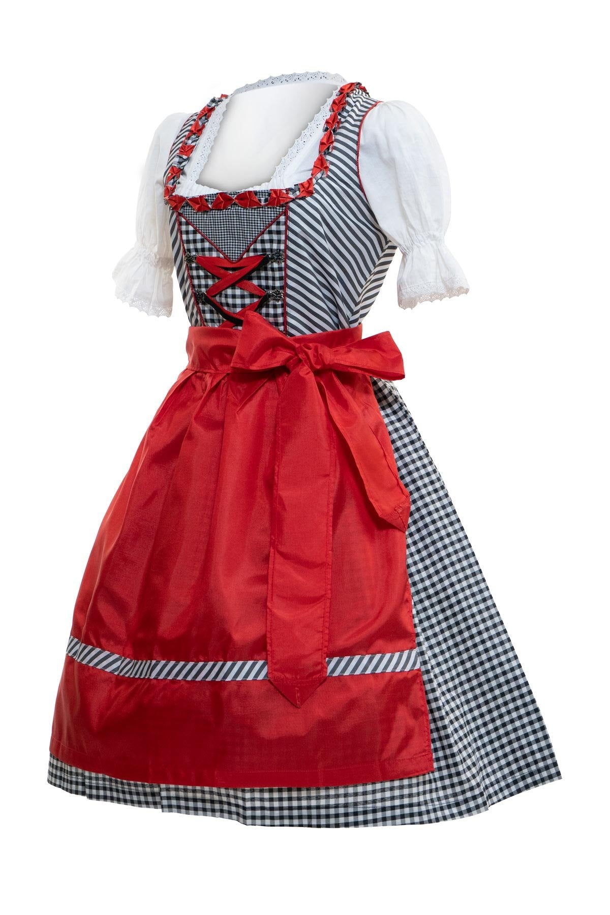 Cheeky Bella Red Checkered Dirndl Dress