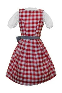 Wensky Midi Denim Dirndl Red Check - 56 EU