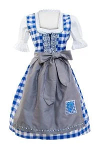 Wensky Midi Denim Dirndl Blue Check