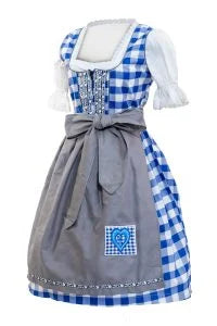 Wensky Midi Denim Dirndl Blue Check