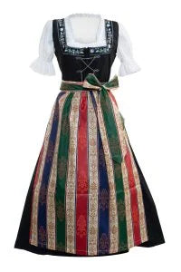 German Maxi Dirndl Long Anna Black