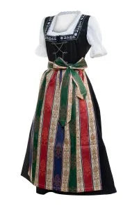 German Maxi Dirndl Long Anna Black