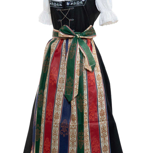 German Maxi Dirndl Long Anna Black