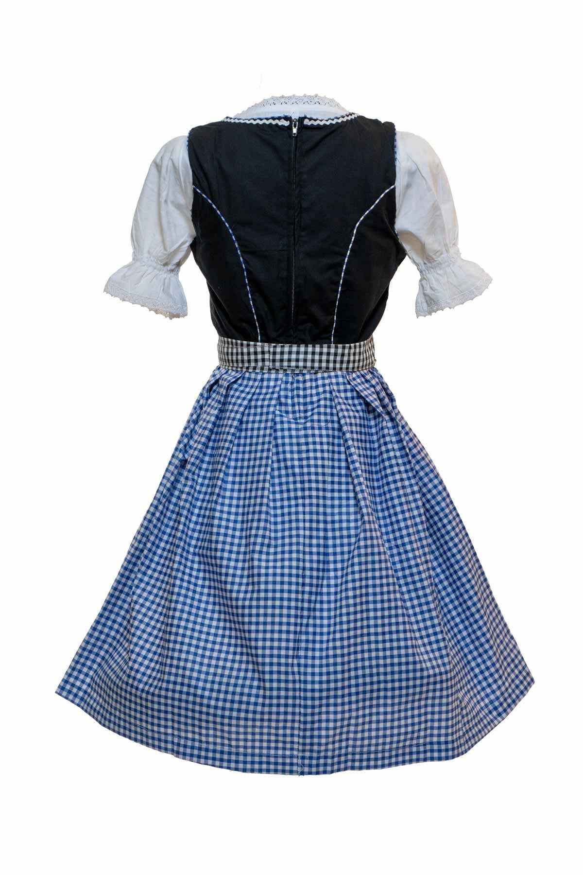 Stunning Blue Checkered midi dirndl dress