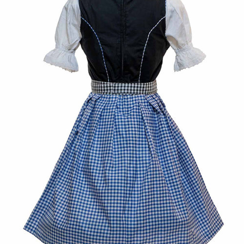 Stunning Blue Checkered midi dirndl dress