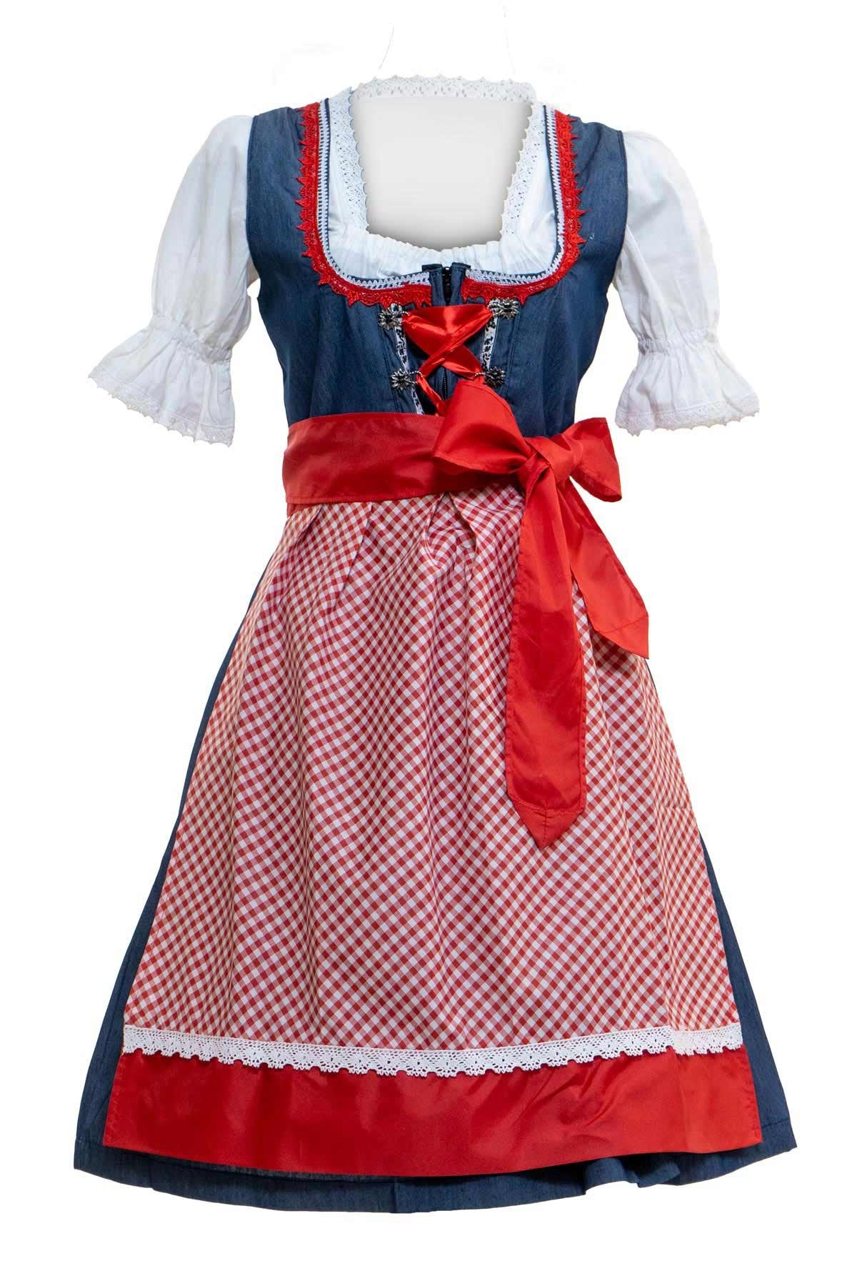 Red Heart Checkered Dirndl Dress