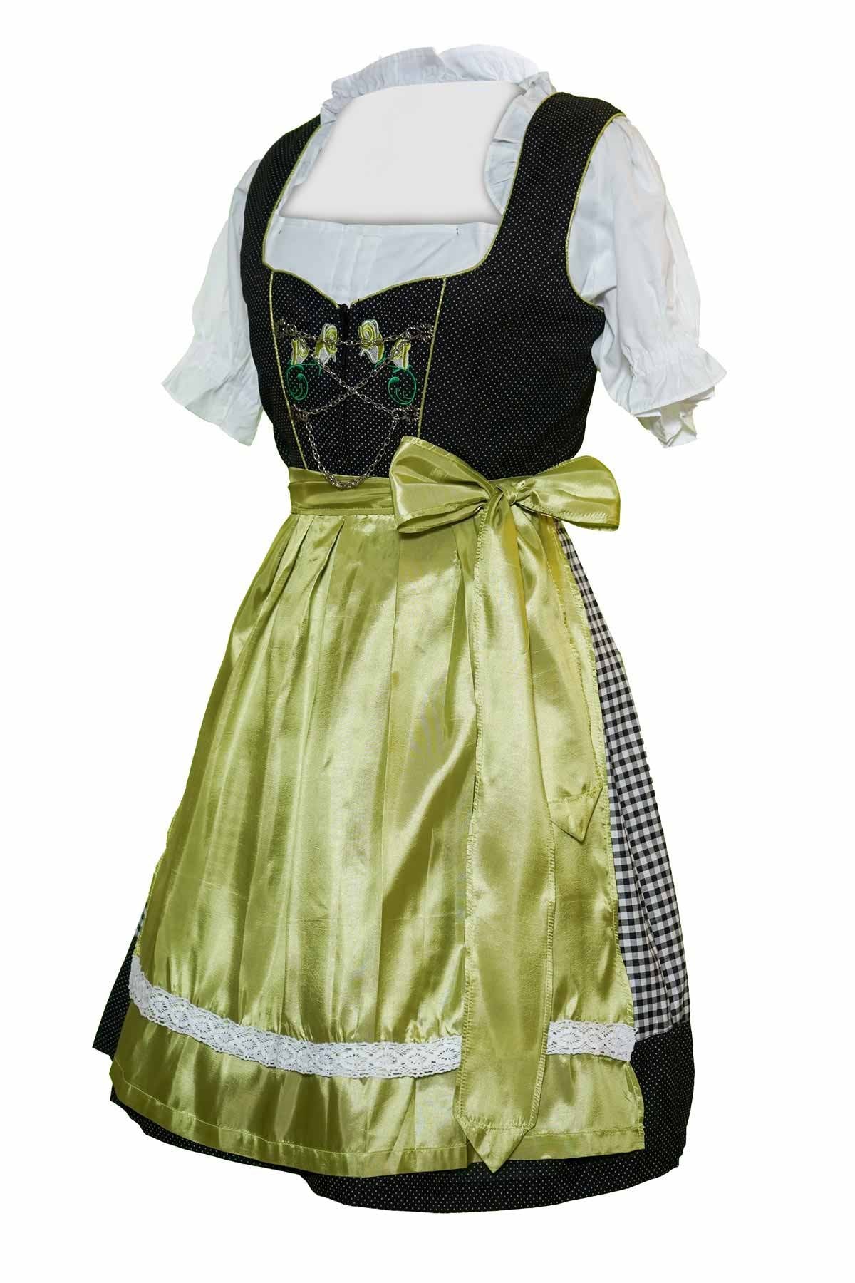 Grun Dirndl Dress with Charivari Chains