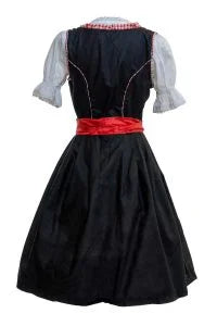 Classic Black Red Checkered German Dirndl Dress