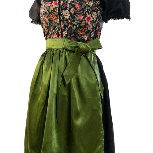 Curvy German Dirndl Dress Black and Green