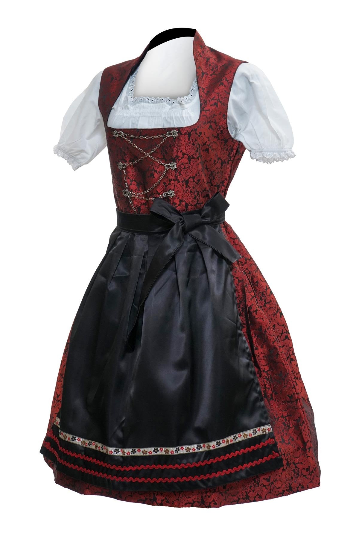 Lovely Red Bavarian Dirndl Dress