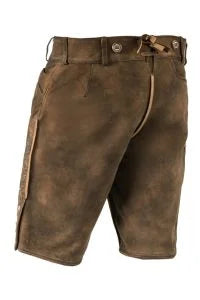 Authentic Brown Lederhosen with Understated Black Embroidery