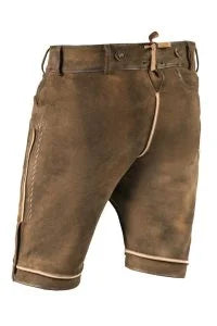 Light Brown Authentic Lederhosen with Fine Embroidery