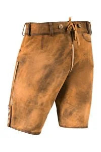 Rich Brown Lederhosen Adorned with Striking Embroidery