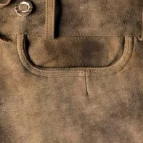 Faded Brown Trachten Lederhosen with Subtle Embroidery