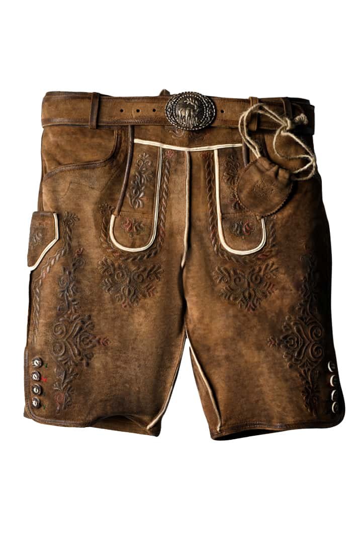 Authentic Brown Lederhosen with Modern Accents